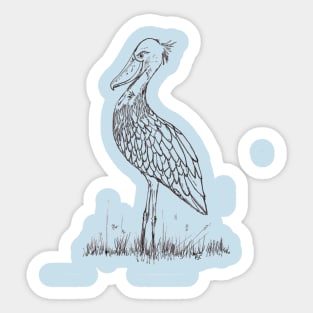 Shoebill ( right side) Sticker